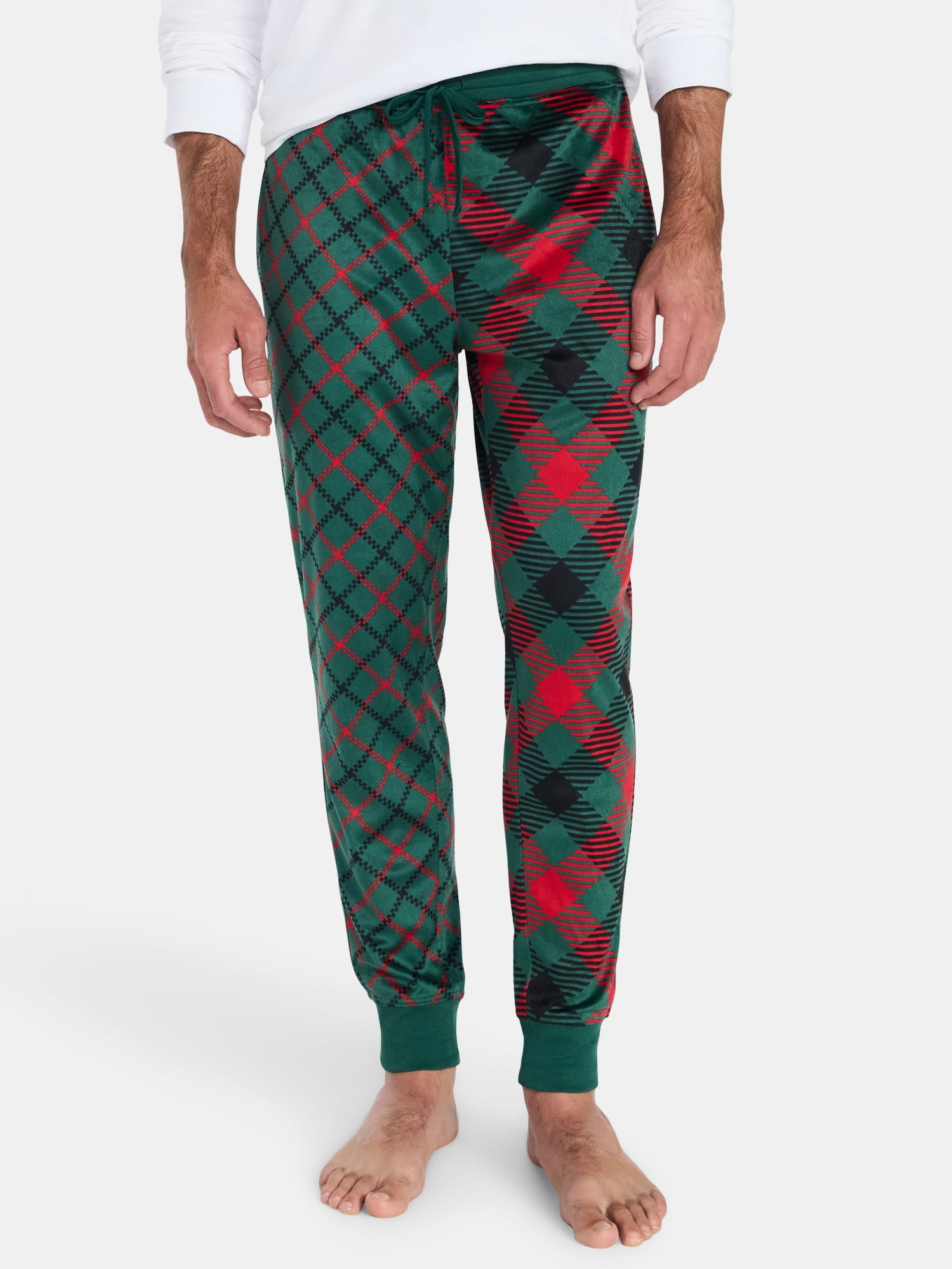Men's Christmas Print Fleece Jogger Sleep Pants from Holiday Time, Sizes S-2XL