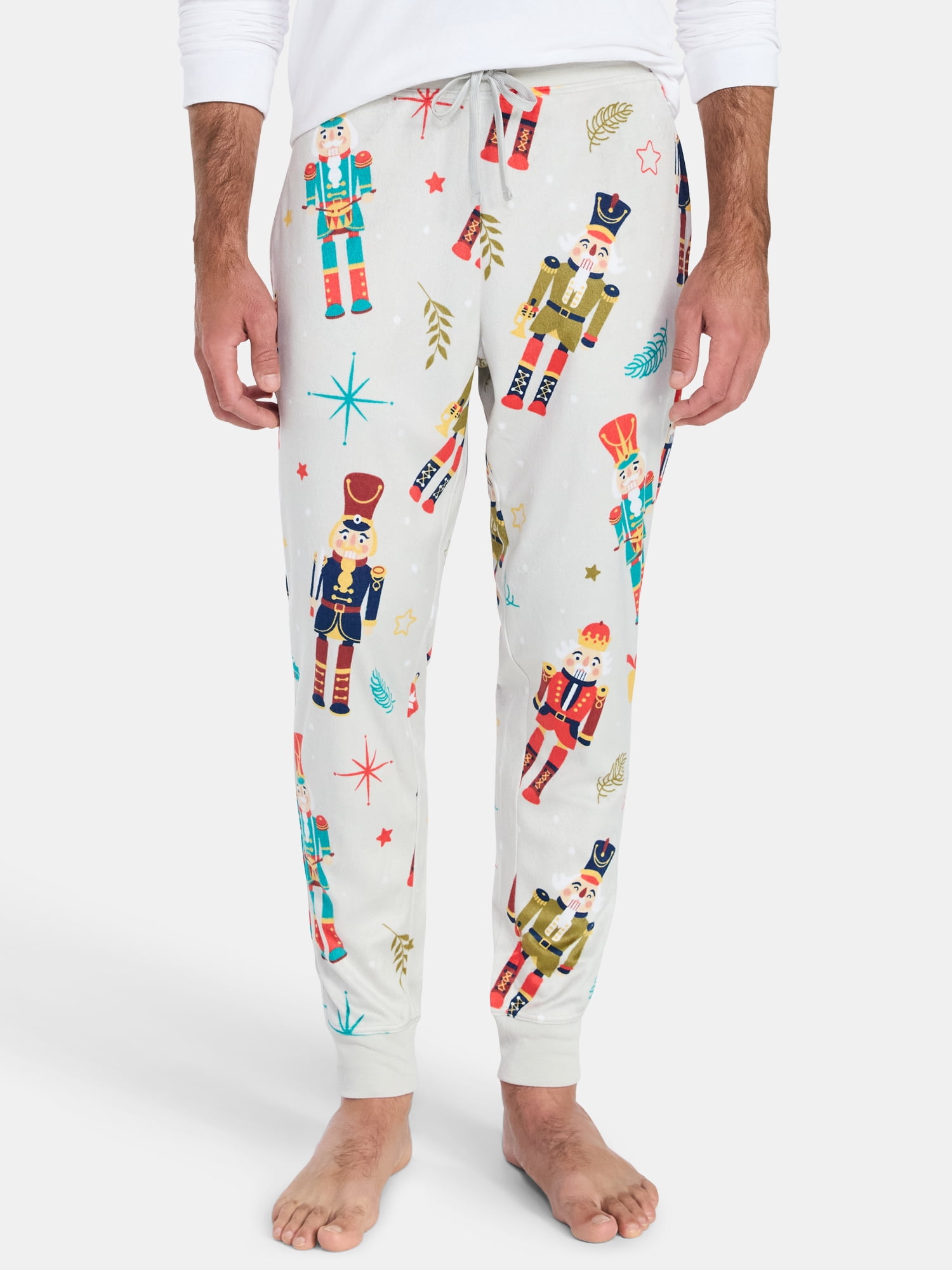 Men's Christmas Print Fleece Jogger Sleep Pants from Holiday Time, Sizes S-2XL