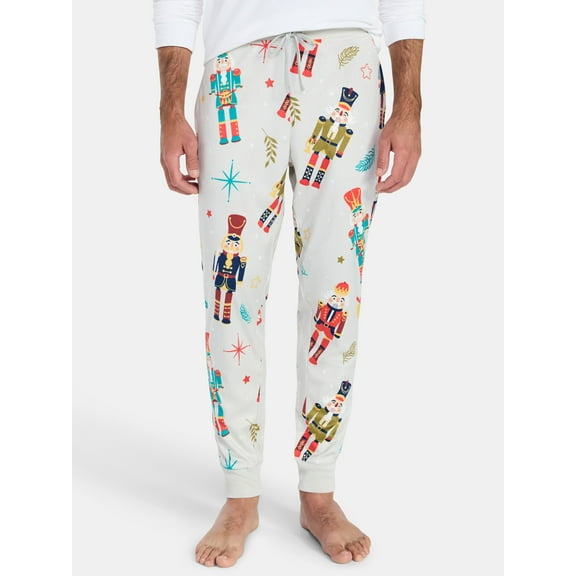 Men's Christmas Print Fleece Jogger Sleep Pants from Holiday Time, Sizes S-2XL