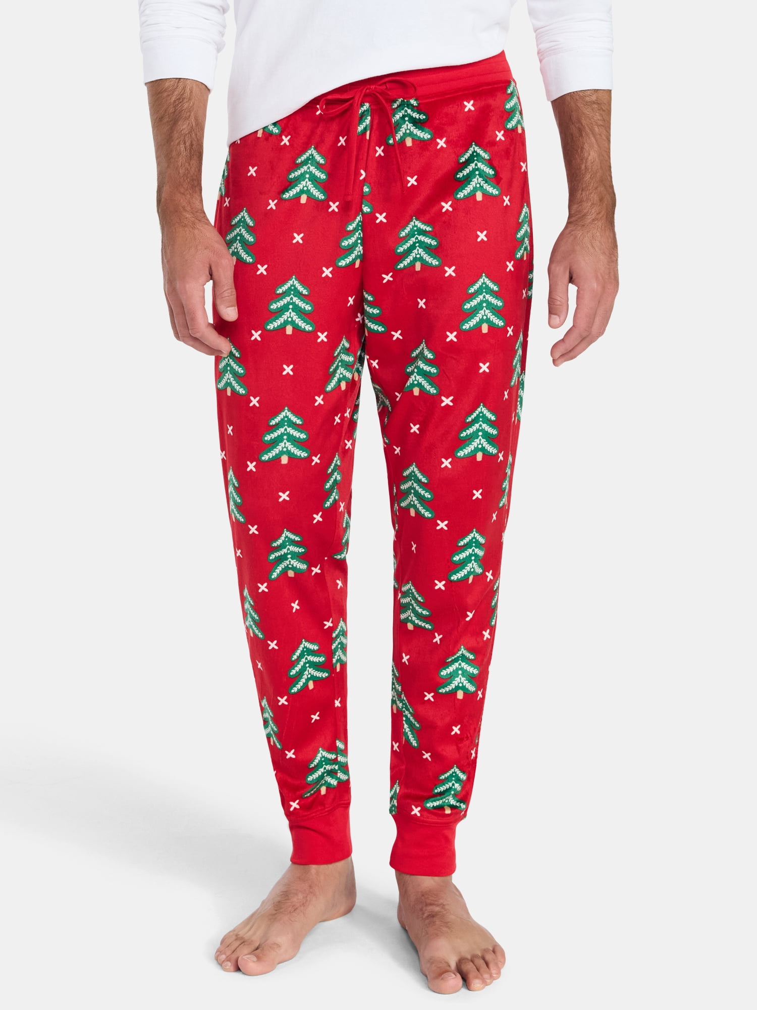 Men's Christmas Print Fleece Jogger Sleep Pants from Holiday Time, Sizes S-2XL