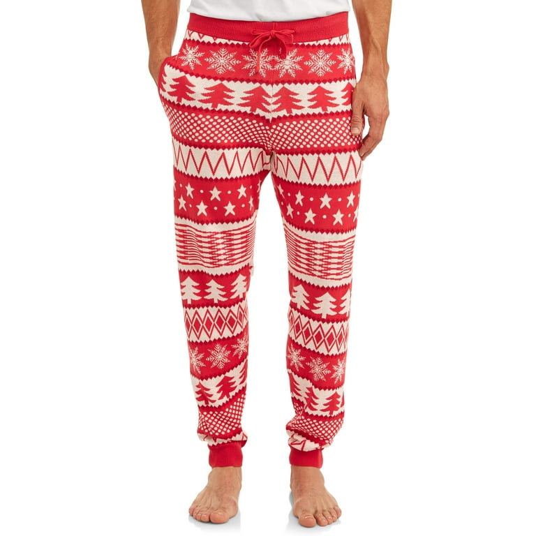 Holiday Time Men s Christmas Sweater Knit Jogger Pants