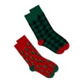 thumbnail image 1 of Holiday Time Men’s Crew Socks, 2-Pack, 1 of 10