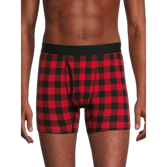 Holiday Time Men's Holiday Print Stretch Boxer Briefs, Sizes S-XL