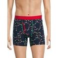 thumbnail image 1 of Holiday Time Men's Holiday Print Stretch Boxer Briefs, Sizes S-XL, 1 of 3