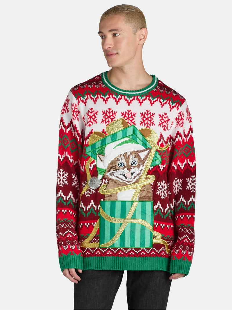 Holiday Time men's Ugly Christmas Sweater XS-3XL