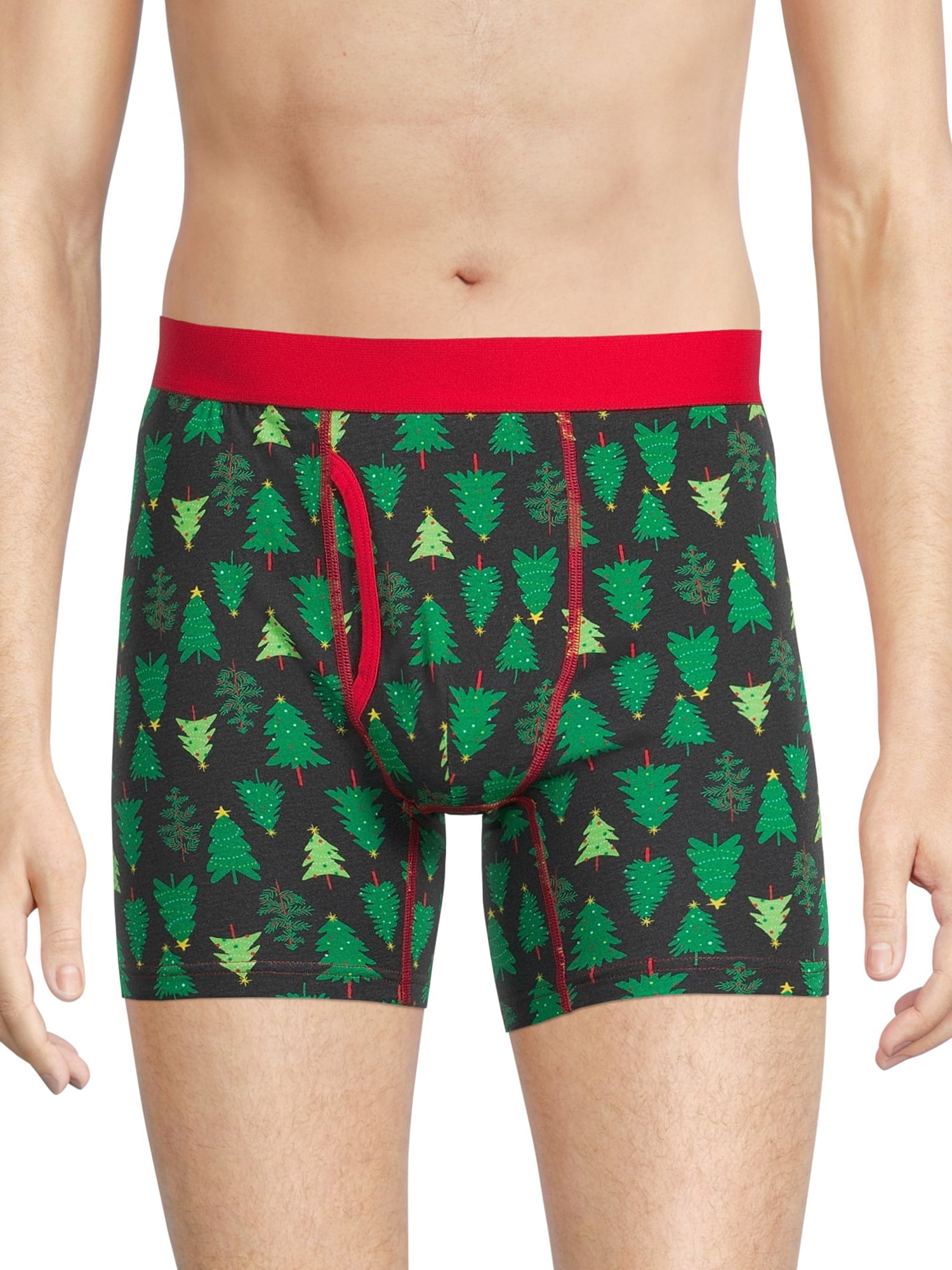 Holiday Time Men's Printed Tag-Free Stretch Boxer Briefs, Sizes S