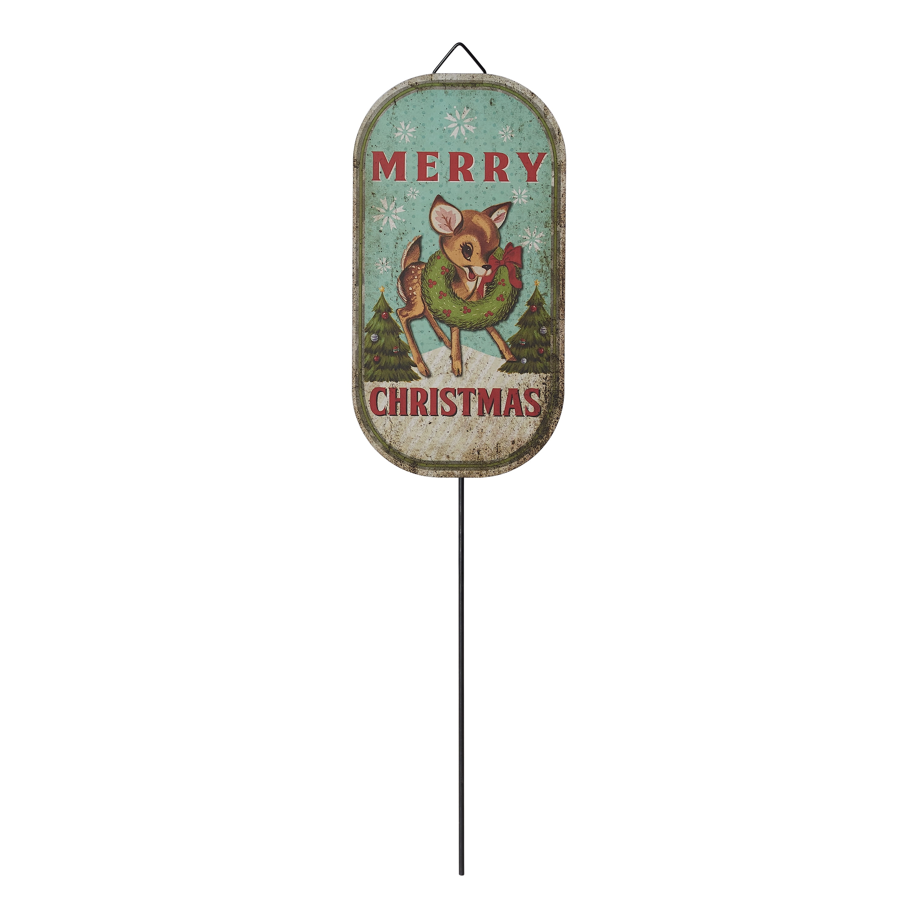 Holiday Time Metal Christmas Yard Stake Decoration, 17" H
