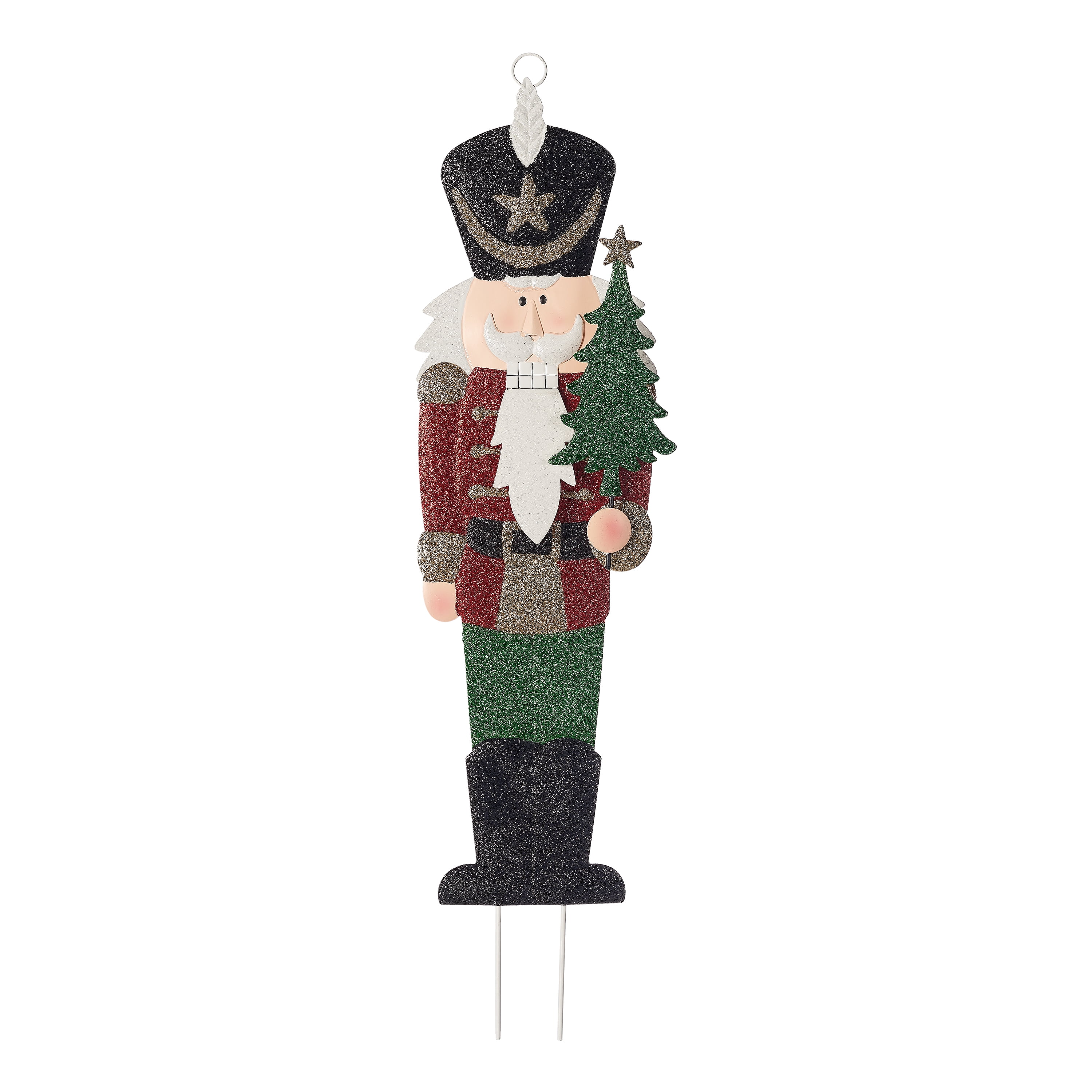 Holiday Time Metal Nutcracker Stake Outdoor Christmas Decoration, 9.5