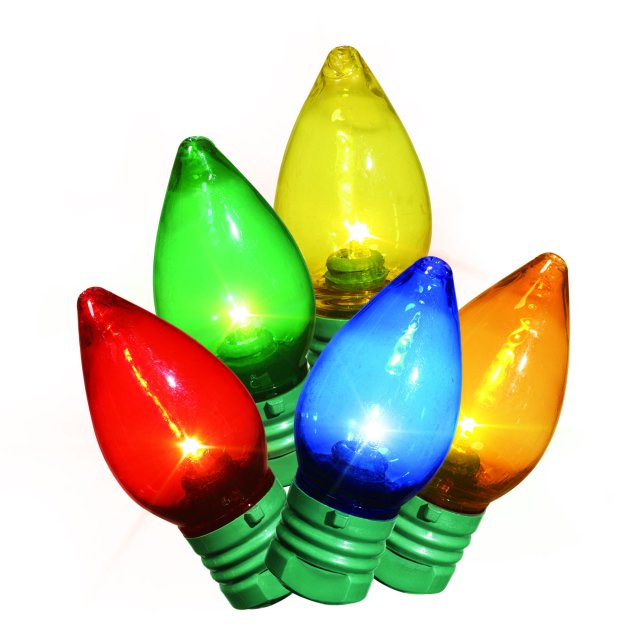 Holiday Time Multi Color LED C7 Christmas Lights, 25 count 2 pack