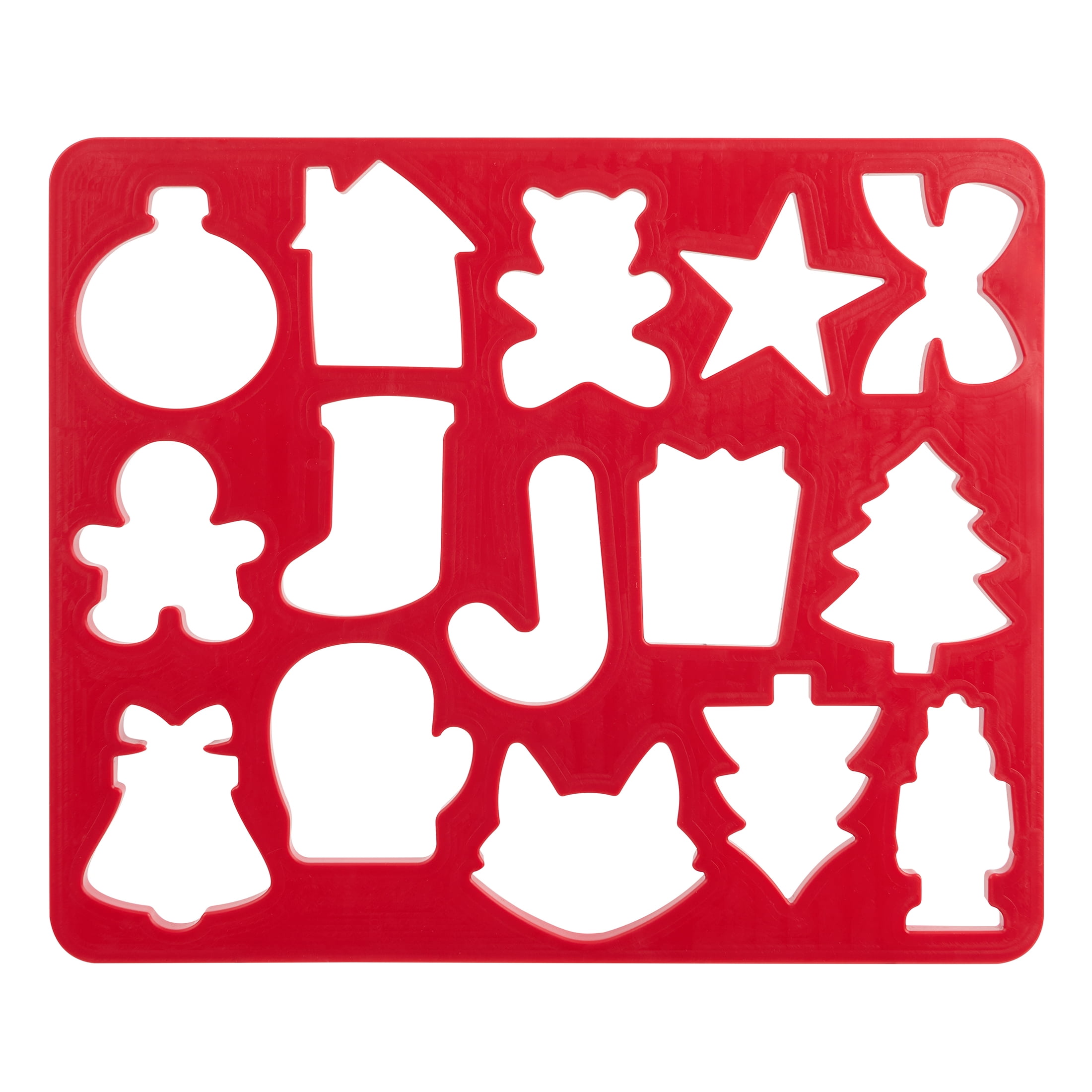 Holiday Time Multi Cookie Cutter Press, Red