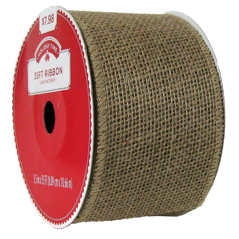 BOAO 3 Rolls Burlap Fabric Wired Ribbon in 1/2/3 Inch x 10 Yards