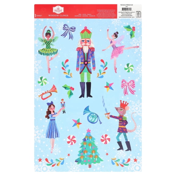 Nutcracker Window Clings, Multicolor, by Holiday Time