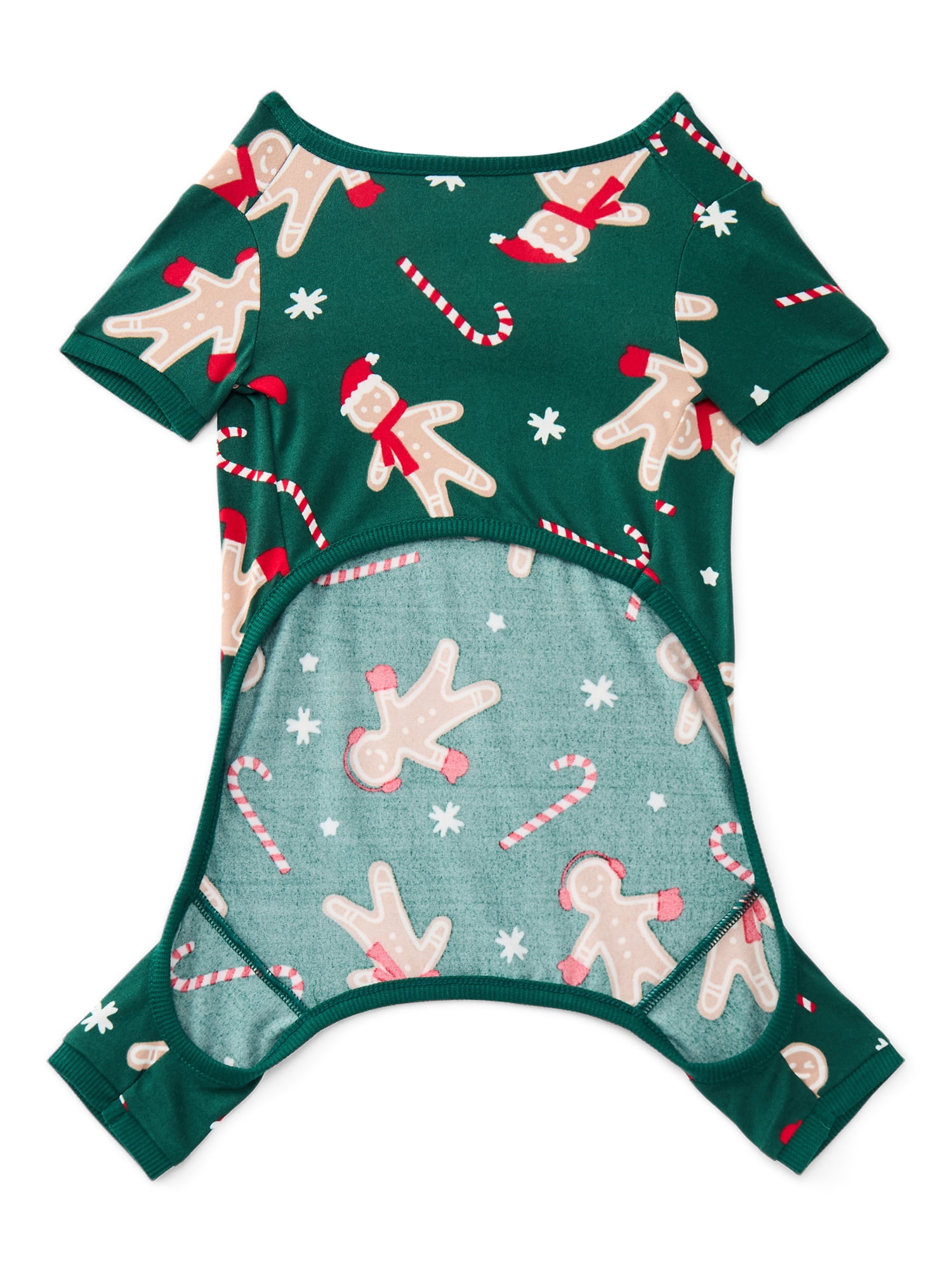 Holiday Time Pet Matching Family Gingerbread Cookie Pajamas, 1-Piece, Sizes XS-2X