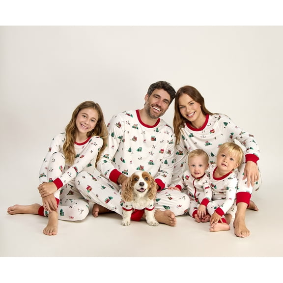 Holiday Time Pet Matching Family Pajamas Elf Village One Piece, Sizes XS-2X