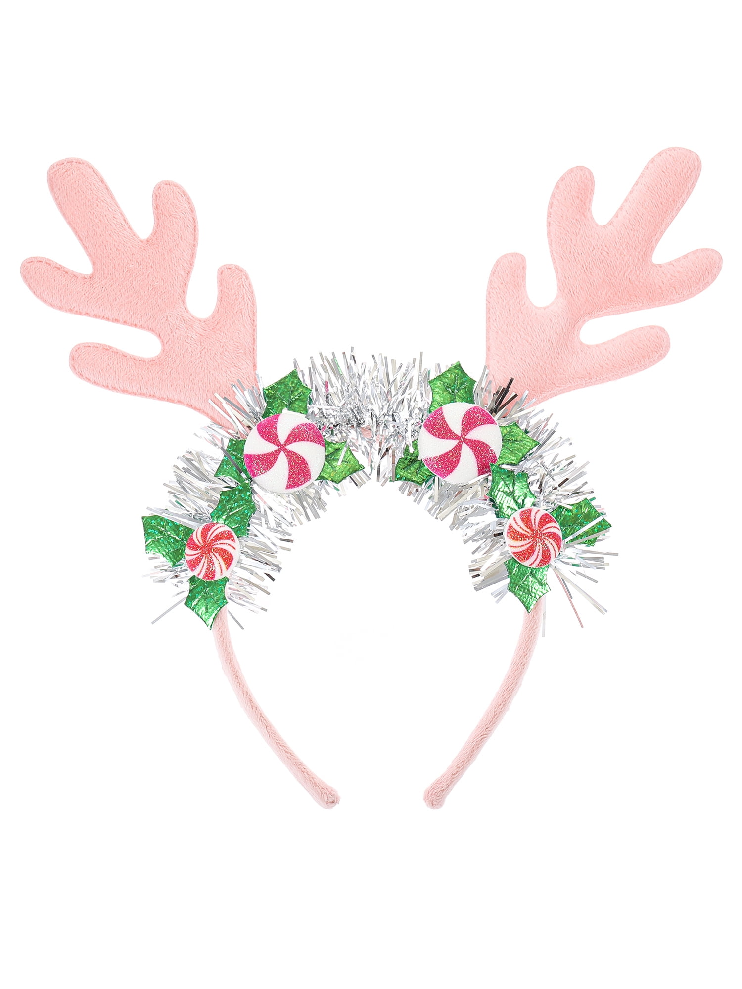 1055 48 Pcs Christmas Reindeer Antlers Headbands with Ears Antler Xmas Elk Sequin Reindeer Antlers Headband - Christmas Party  main image 2