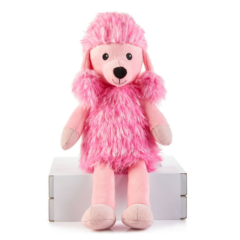 Holiday Time Plush Pink French Poodle With Faux Fur 19 Stuffed Animal Pal Walmart