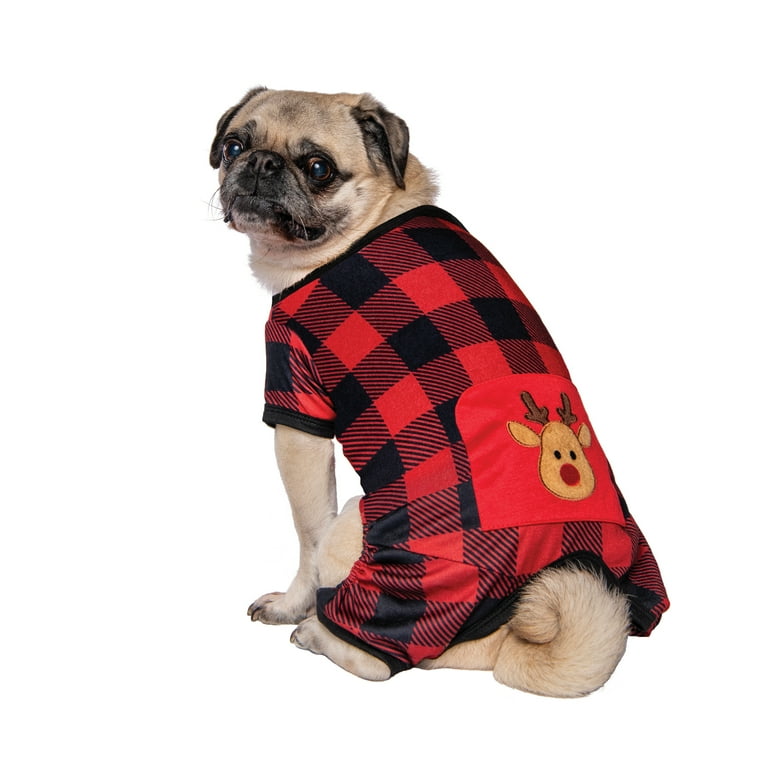 Holiday Time Polyester Plaid Dog Cat Pajama Red S L Walmart