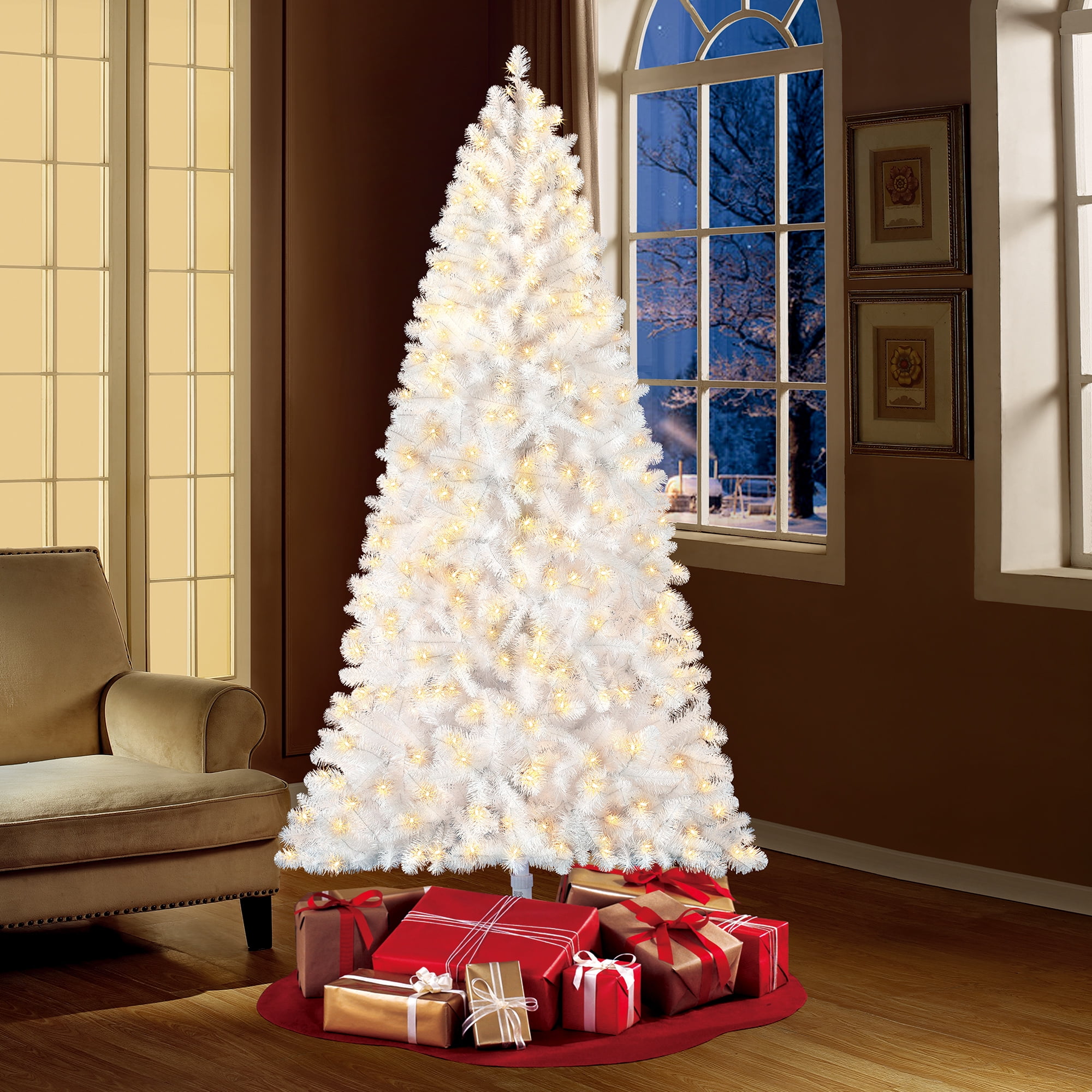 Holiday Time PreLit 7.5' Kennedy Fir Artificial Christmas Tree, Clear