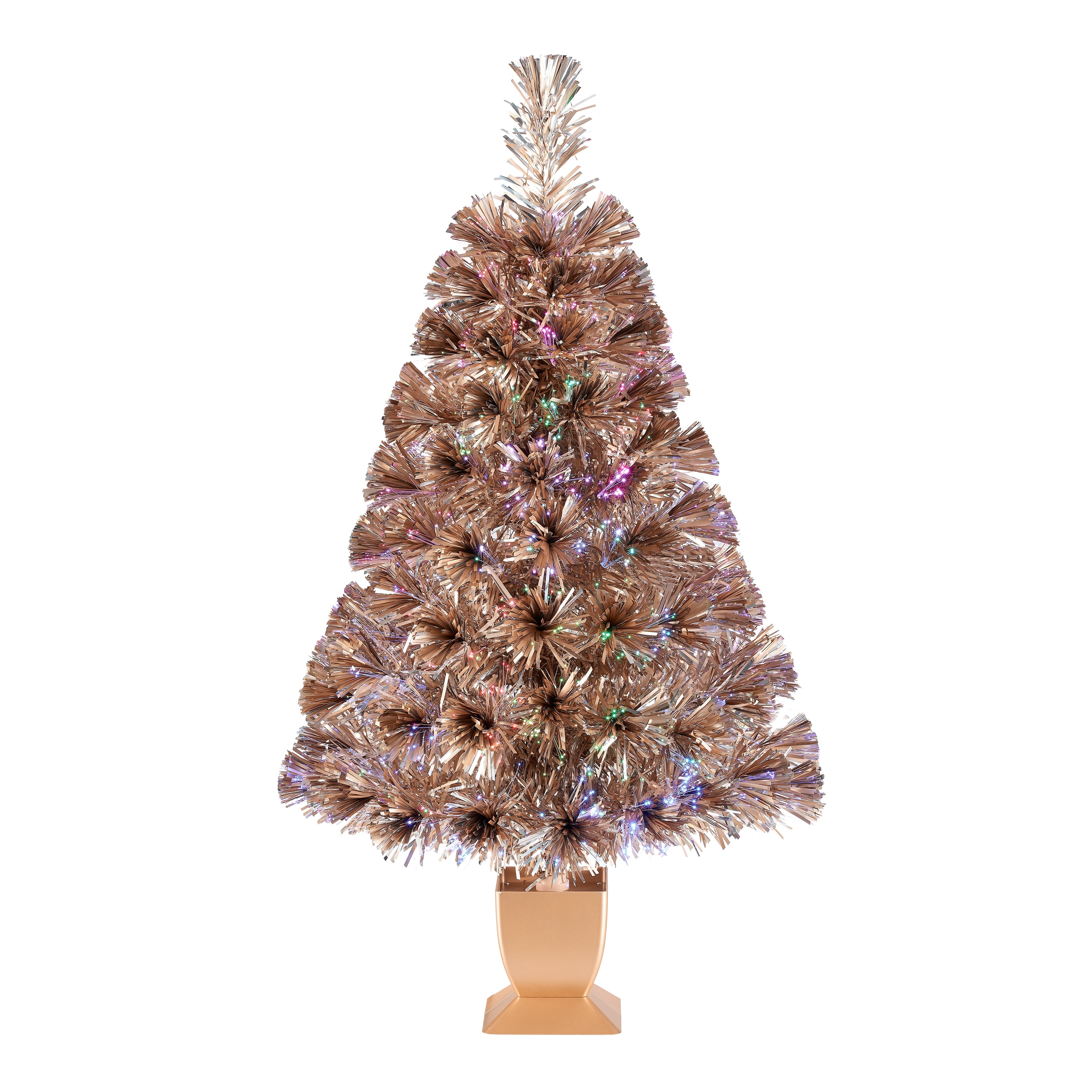 Holiday Time PreLit Fiber Optic Artificial Tabletop Christmas Tree, 32", Multicolor