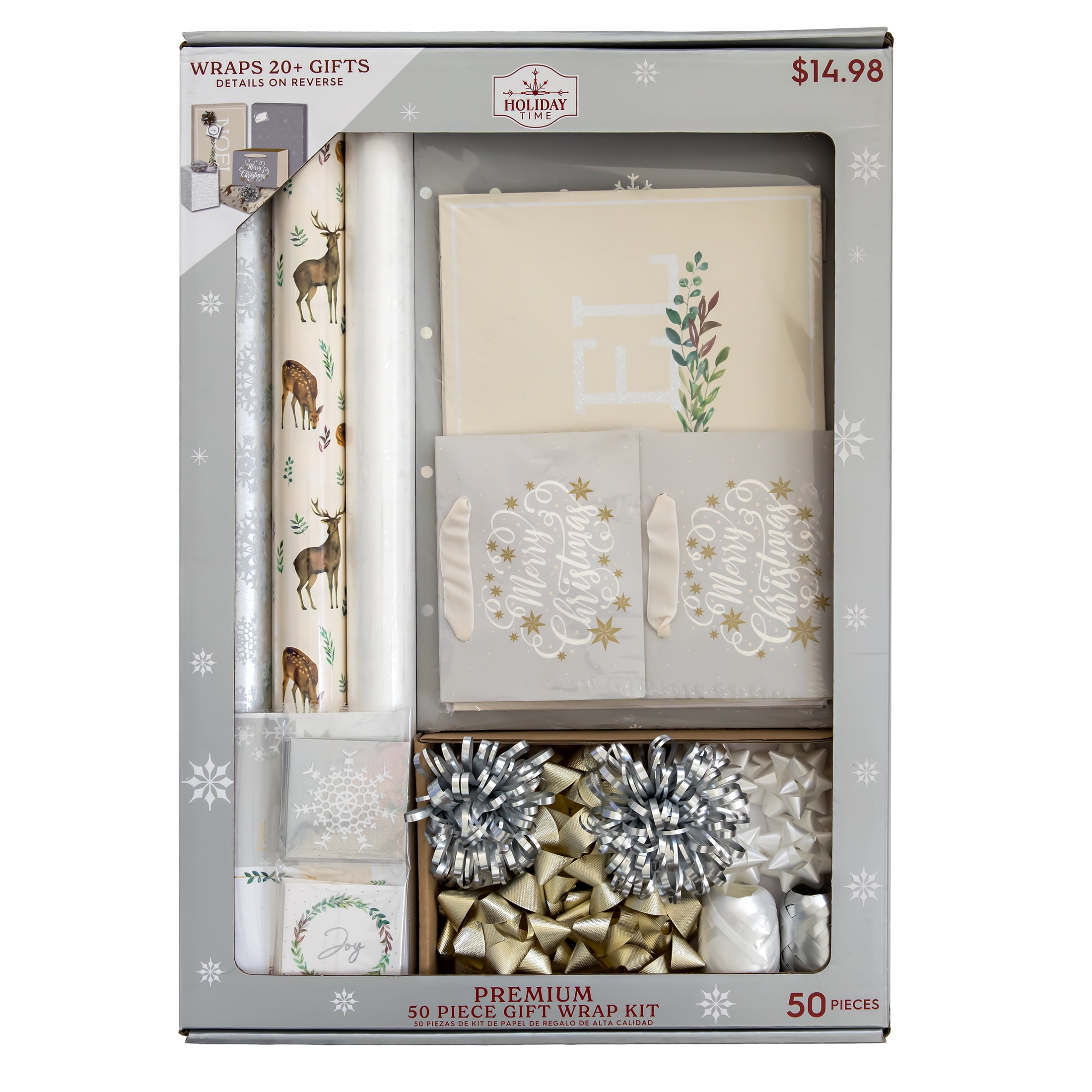 https://i5.walmartimages.com/seo/Holiday-Time-Premium-Gift-Wrap-Kit-50-pieces-3-Rolls-Wrapping-Paper-2-Bags-4-Boxes-10-Tags-20-Labels-11-Bows-White-Christmas-Collection-Silver_8d1a2bcf-1f0b-4bee-8088-58d4b0e09093.6611f4f12807607c1456f7ac7db40e15.jpeg