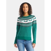Holiday Time Women's and Women's Plus Pretty Christmas Sweater, Sizes XXS-3X