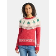 HOLIDAY TIME Women's & Women's Plus Pretty Christmas Sweater, Sizes XXS-4X
