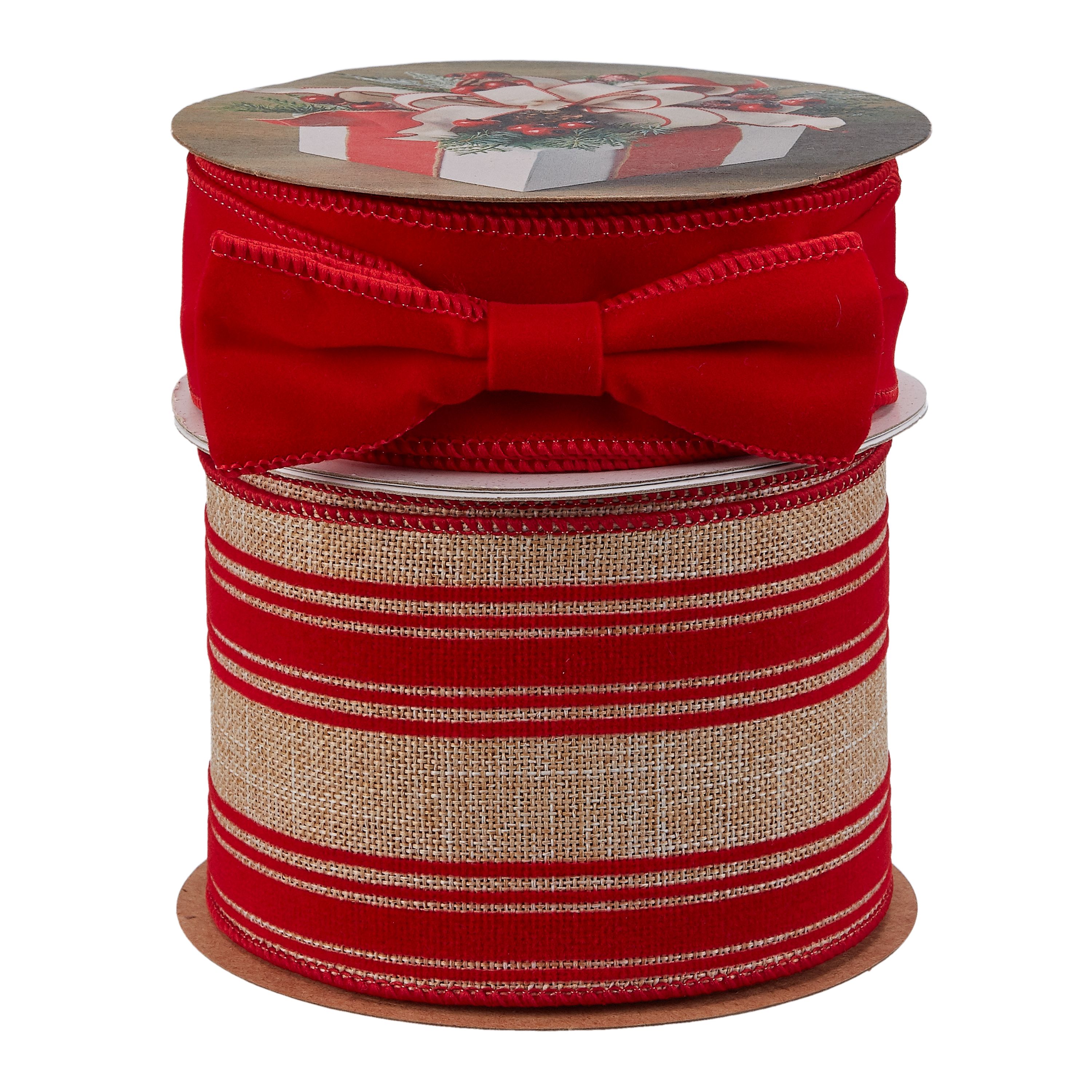 Holiday Time Red Christmas Ribbon Set, 2 Count - image 1 of 4
