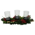 thumbnail image 1 of Holiday Time Red Hurricane Candle Holder Centerpiece, Christmas Decor, 1 of 6