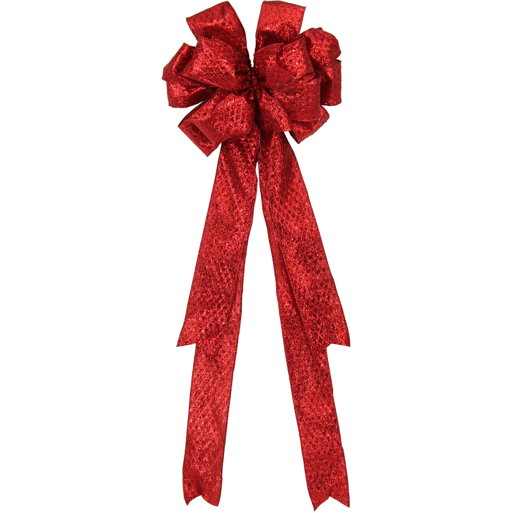Holiday Time Red Tree Topper Bow - Walmart.com