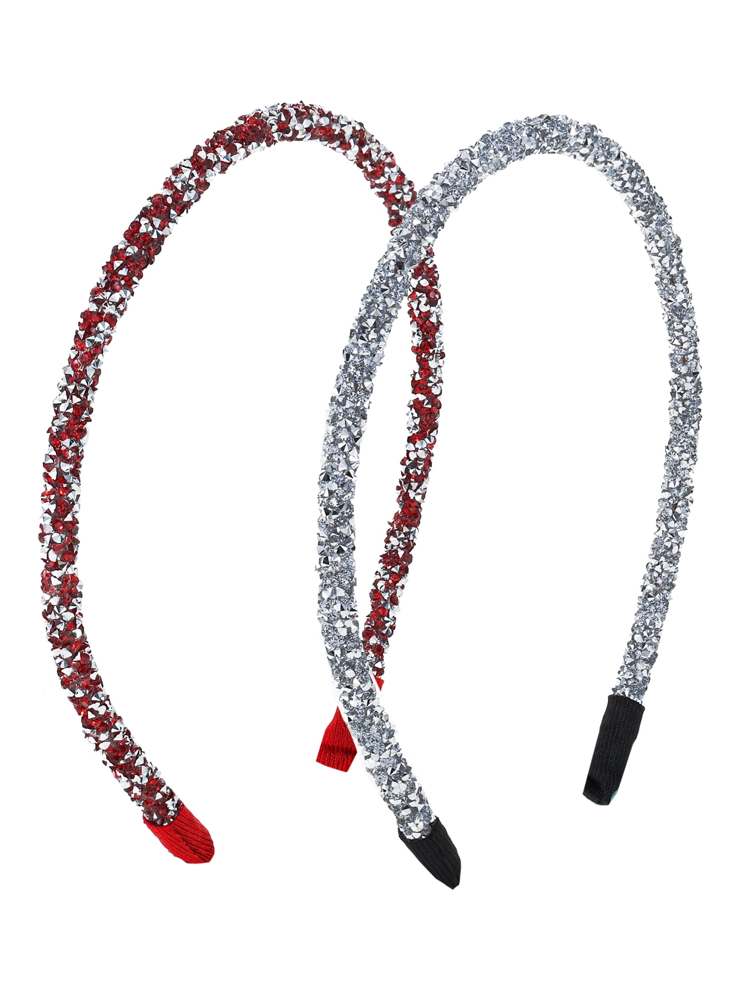Holiday Time Red and Silver Headband Set, 2 Pieces