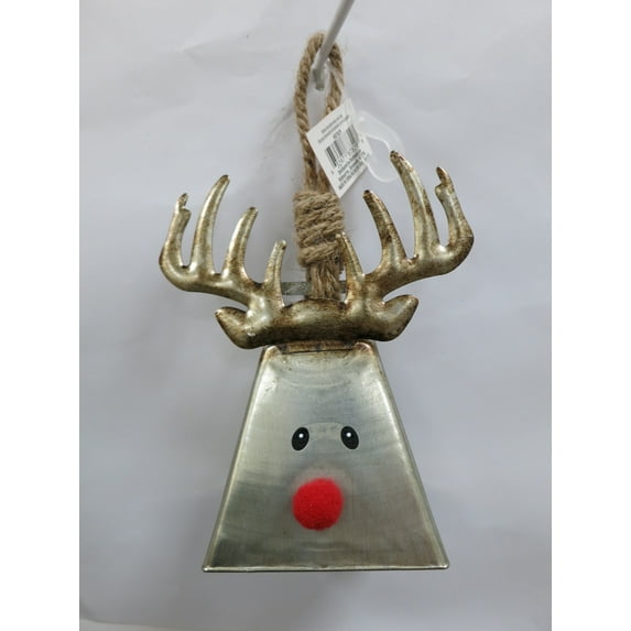 Holiday Time Reindeer Bell Ornament