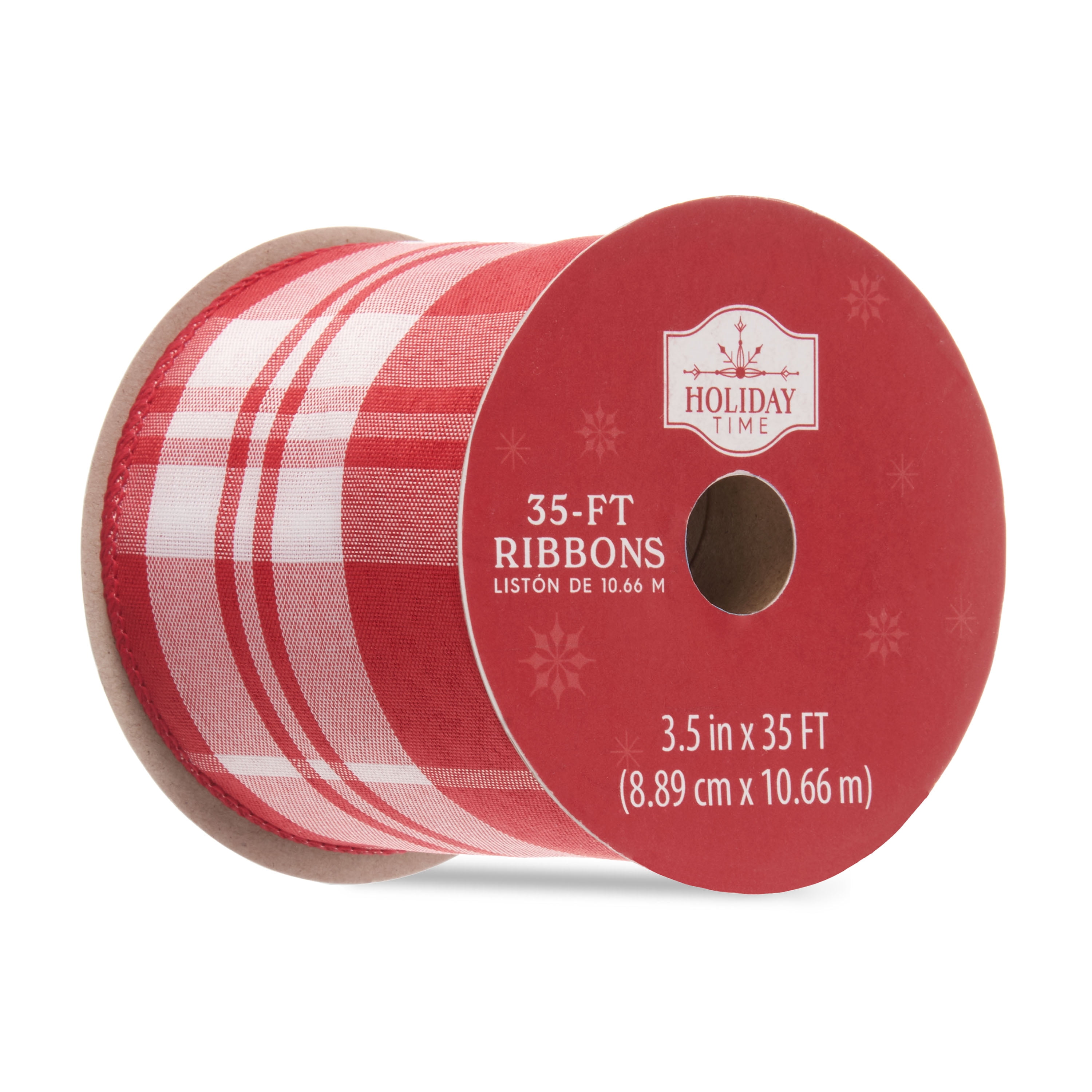 Holiday Time Ribbon Red And White Plaid 3 5 X 35 Walmart holiday-time-ribbon-red-and-white-plaid-3-5-x-35-walmart