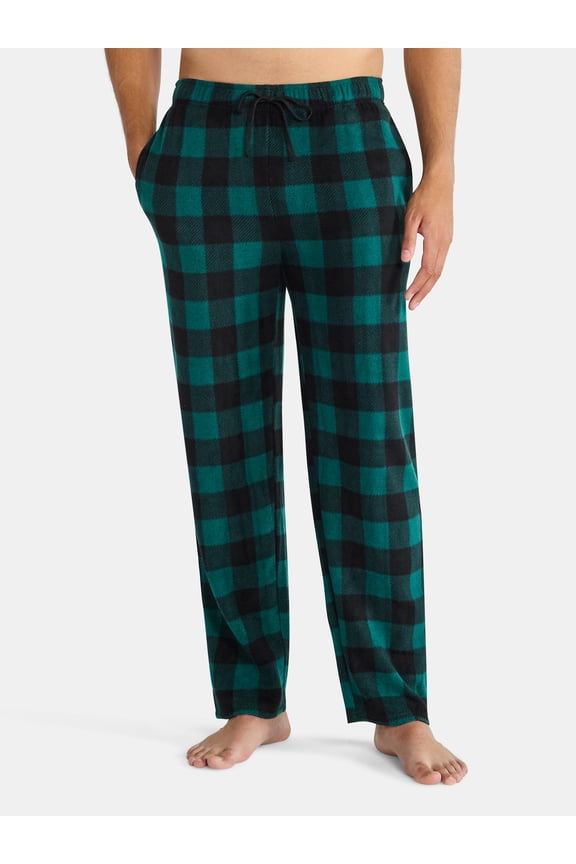 Men's Rolled Sleep Pants with Pockets, Size S-2XL