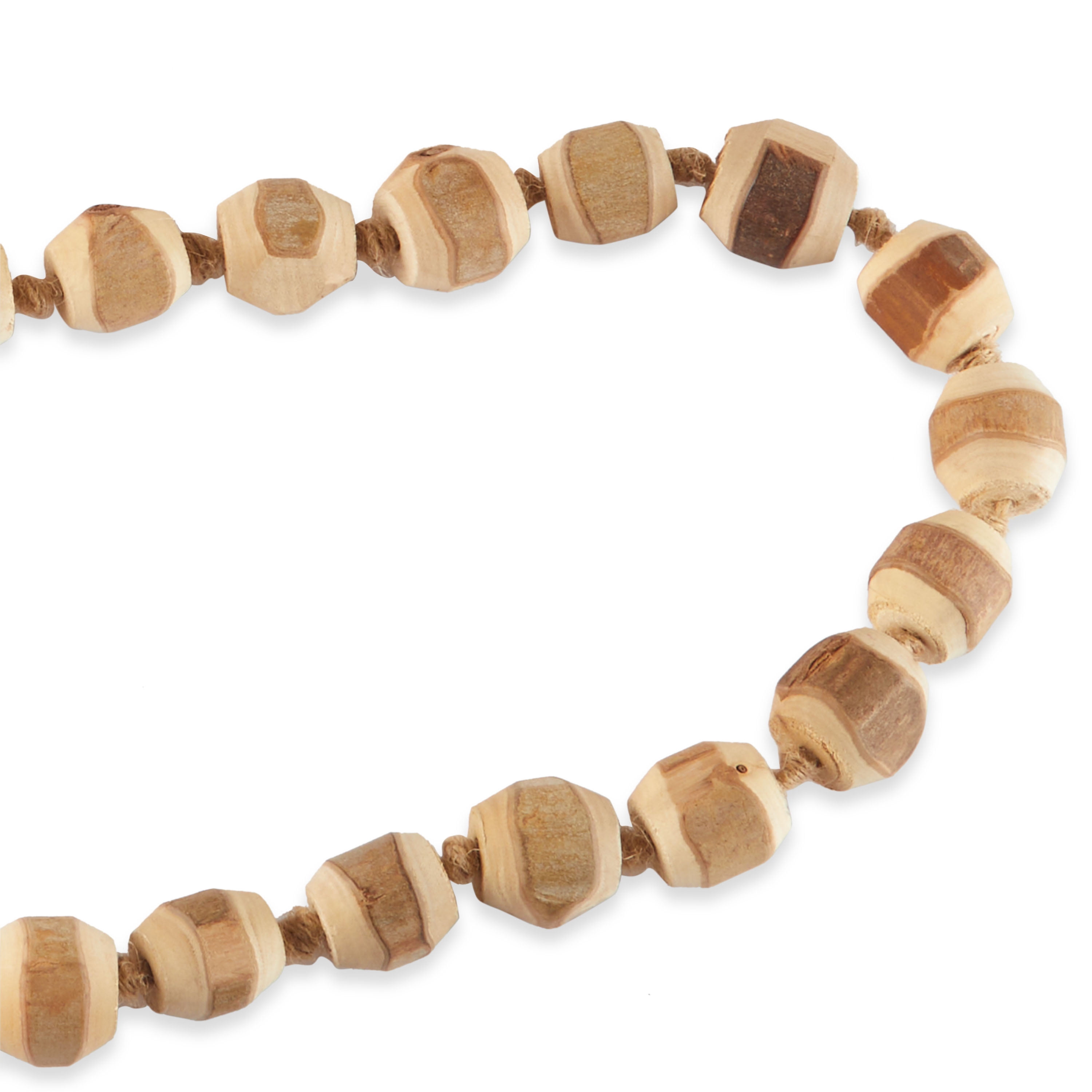 Holiday Time Rustic Wood Bead Christmas Garland, 6' - Walmart.com
