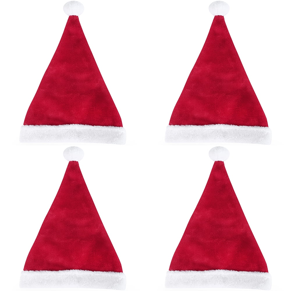 Holiday Time Santa Claus Red Party Hats, 4 Count - Walmart.com