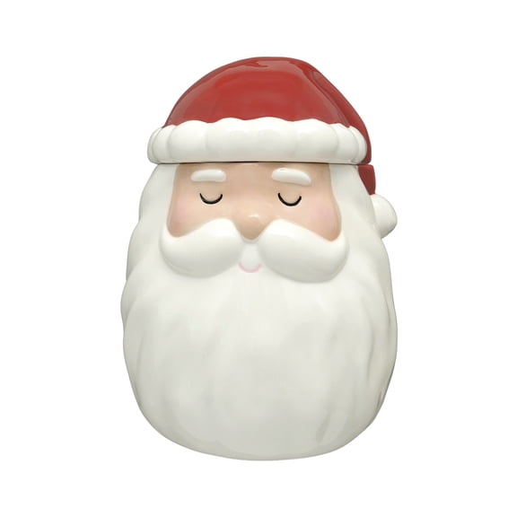 Holiday Time Santa Cookie Jar, Red