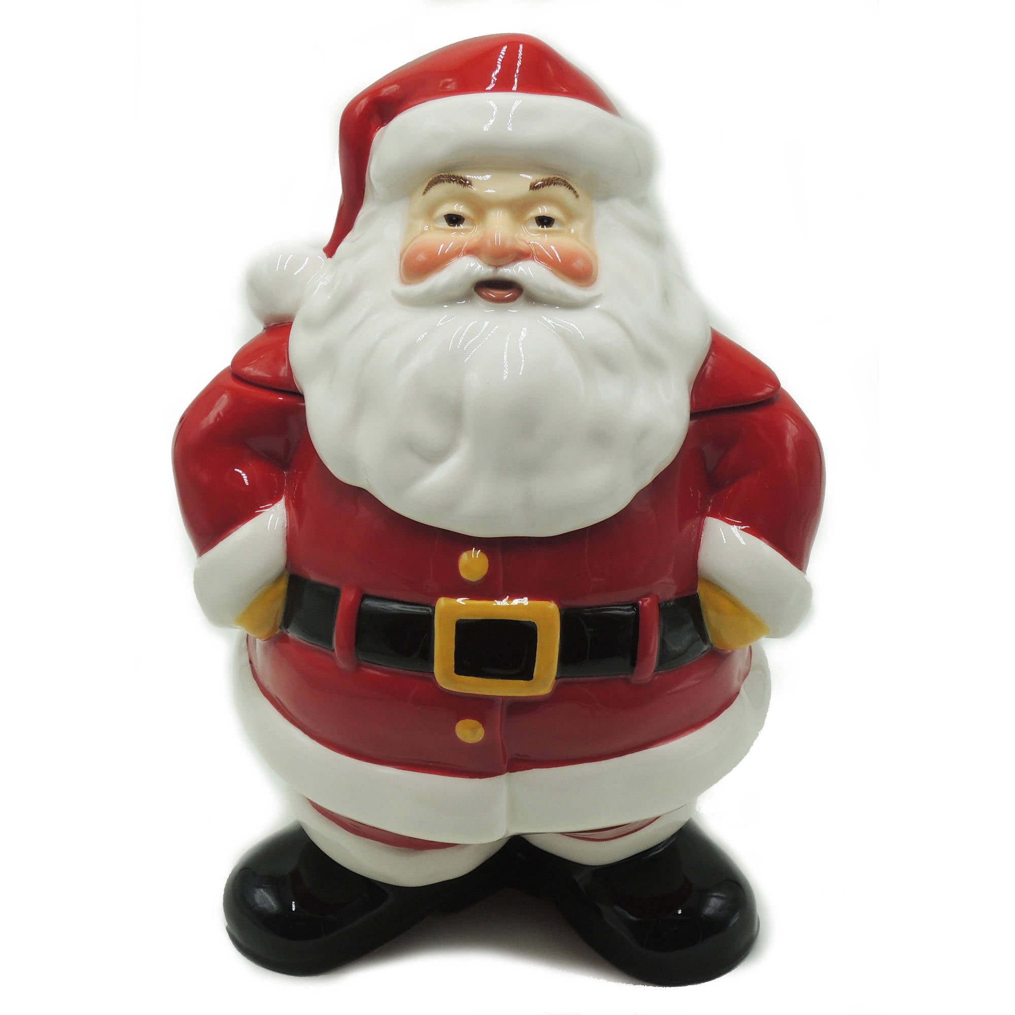 Happy Holidays Santa Claus air tight ceramic cookie jar (item #1160788)
