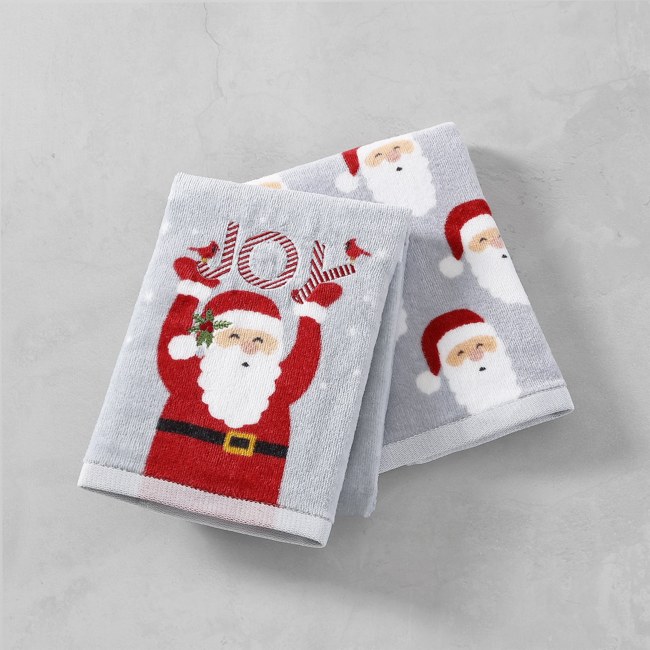 Holiday Time, Snow Much Fun 2-Pack Holiday Hand Towel Set, Blue, 15 x 25,  2 Pack 