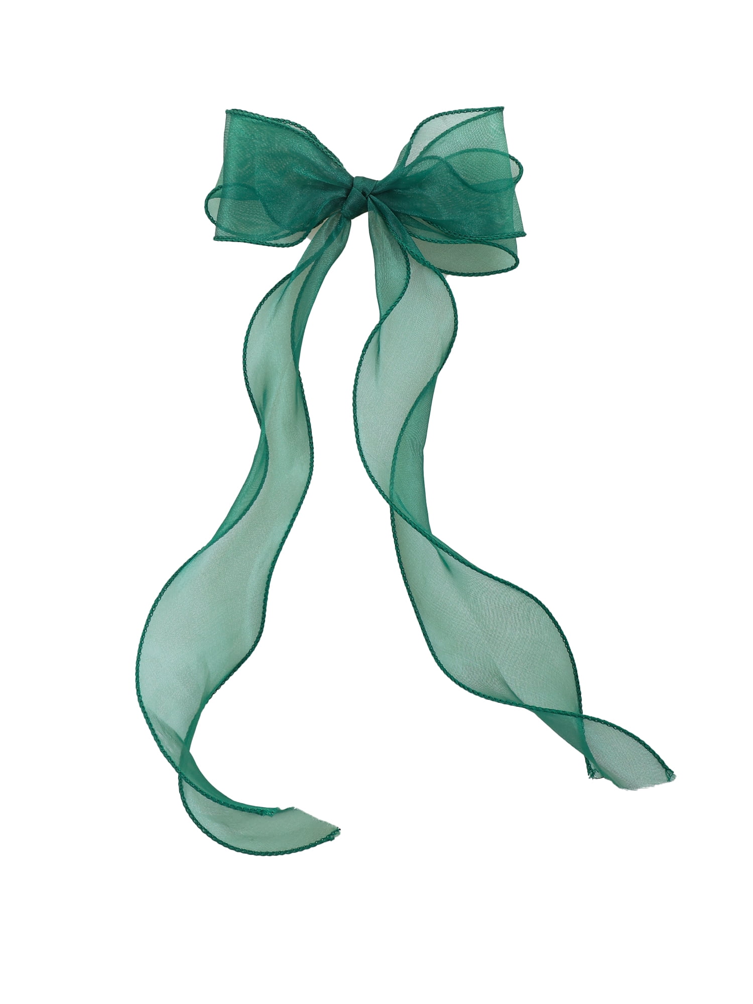 Holiday Time Sheer Green Hair Bow, 1 Piece