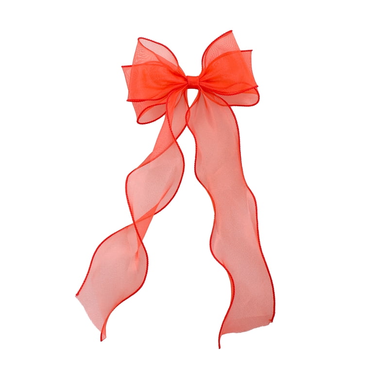 Holiday Time Sheer Red Hair Bow, 1 Piece - Walmart.com display picture 3