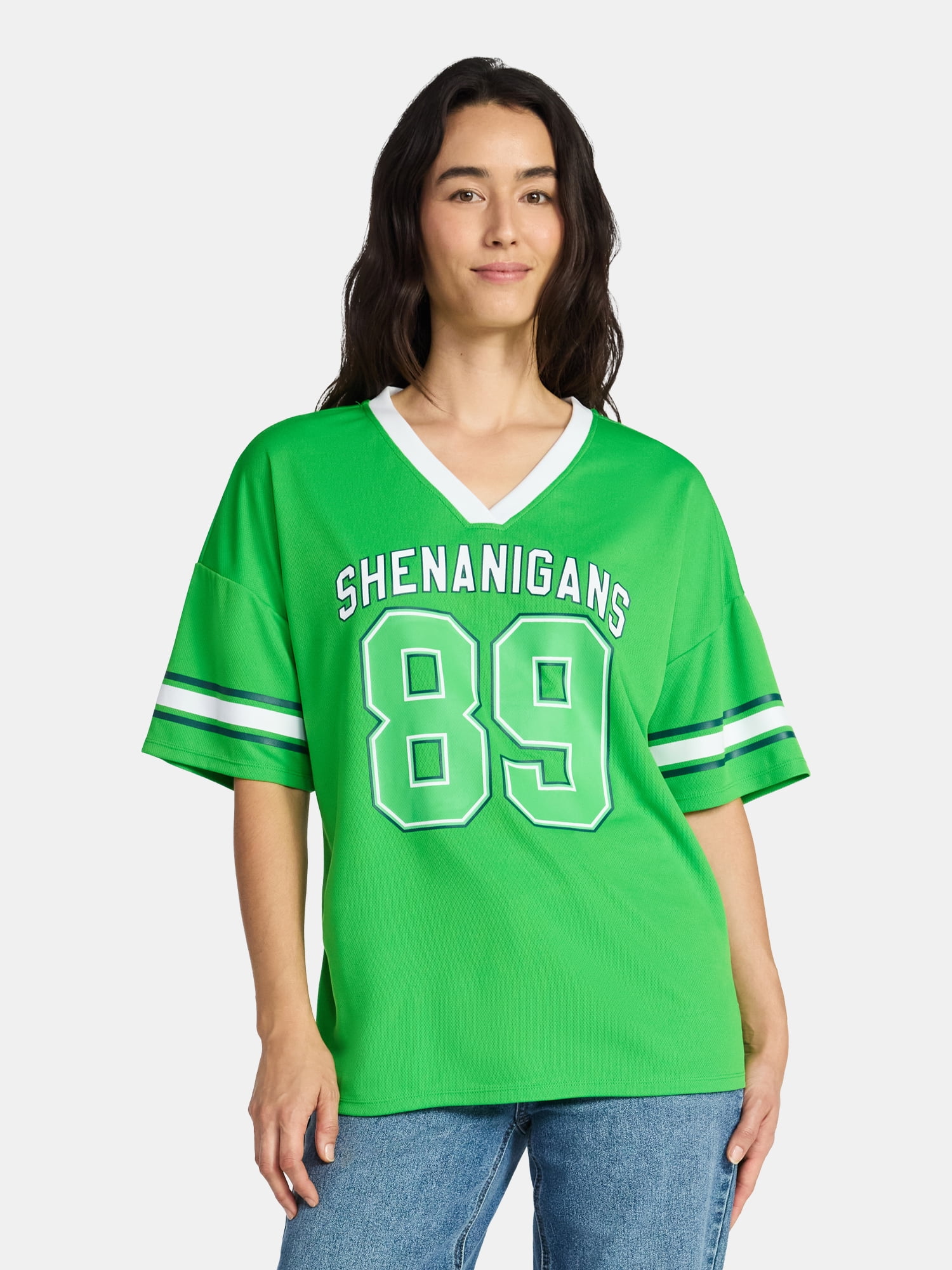 Saint Patrick's Day Women's Shenanigans Jersey with Short Sleeves