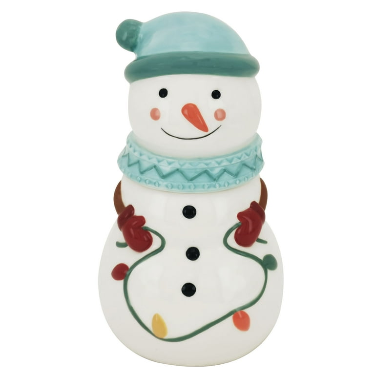 Holiday Time Snowman Large Cookie Jar 
