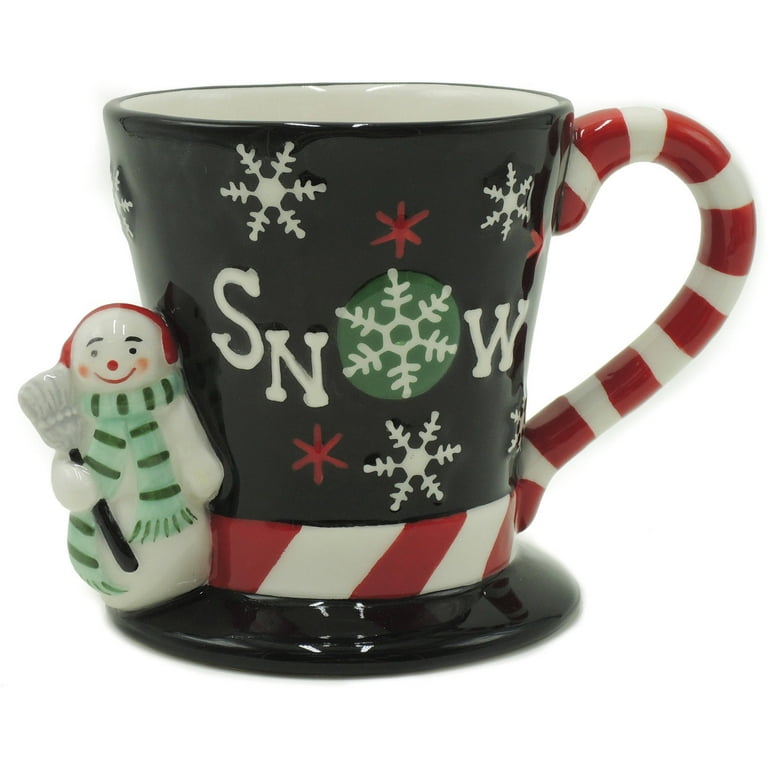 2 Denny's Restaurant Heat Activated Christmas Coffee Mugs Snowman