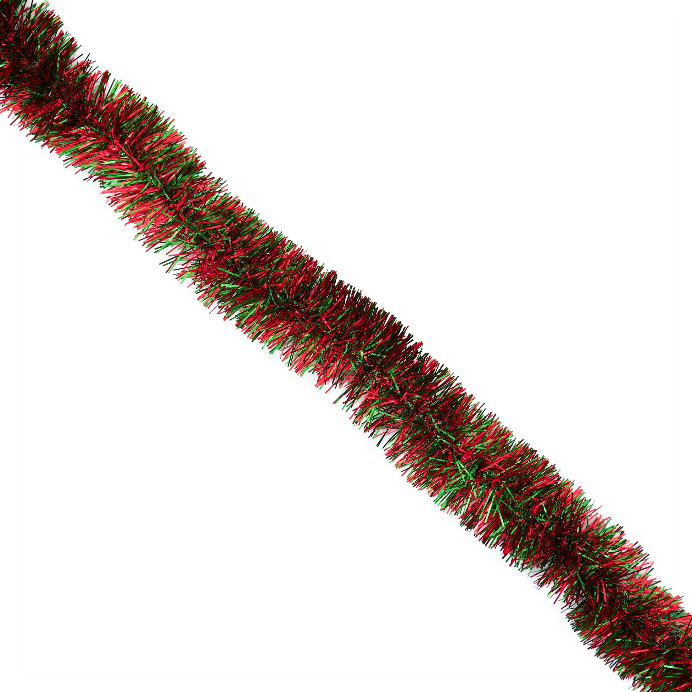 Tinsel Christmas Garland, Red and Green, 15', by Holiday Time