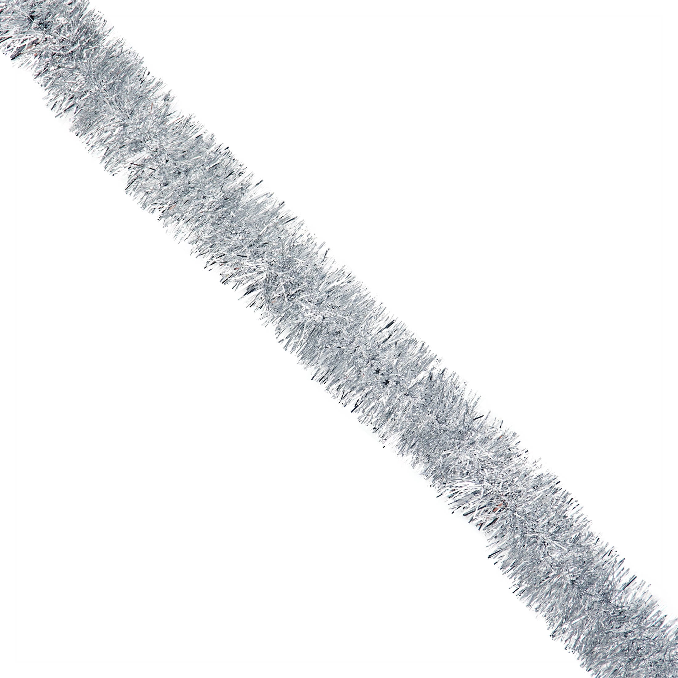 Tinsel Christmas Garland, Silver, 15', by Holiday Time