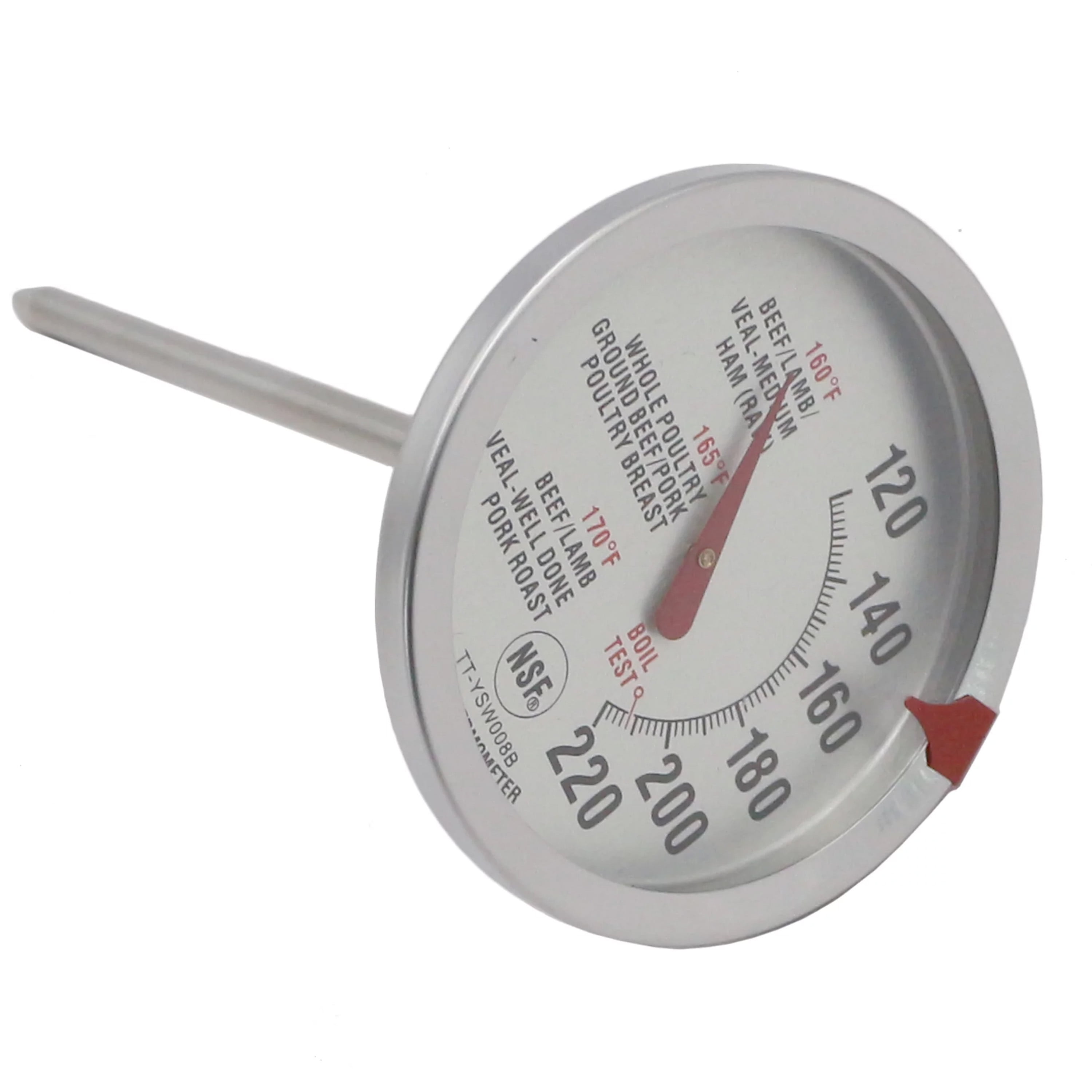 Holiday Time Stainless Steel Dial Display Meat Thermometer Kitchen