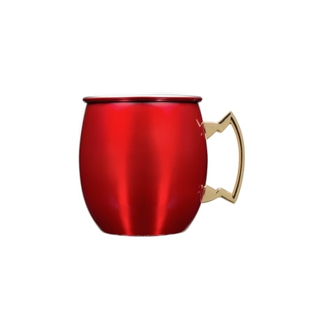 Holiday Time Stainless Steel Metallic Red 20 Fluid Ounce Capacity Moscow Mule Mug
