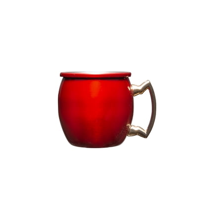 Holiday Time Stainless Steel Metallic Red Mini Moscow Mule 2.1 Fluid Oz Capcity Shot Glass