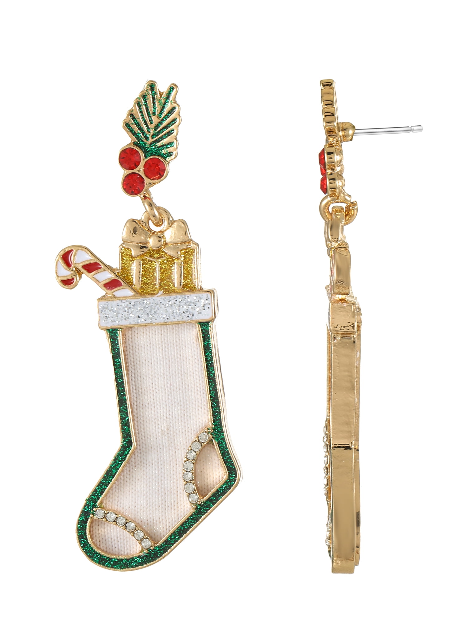 Holiday Time Stocking Earrings, 1 Pair