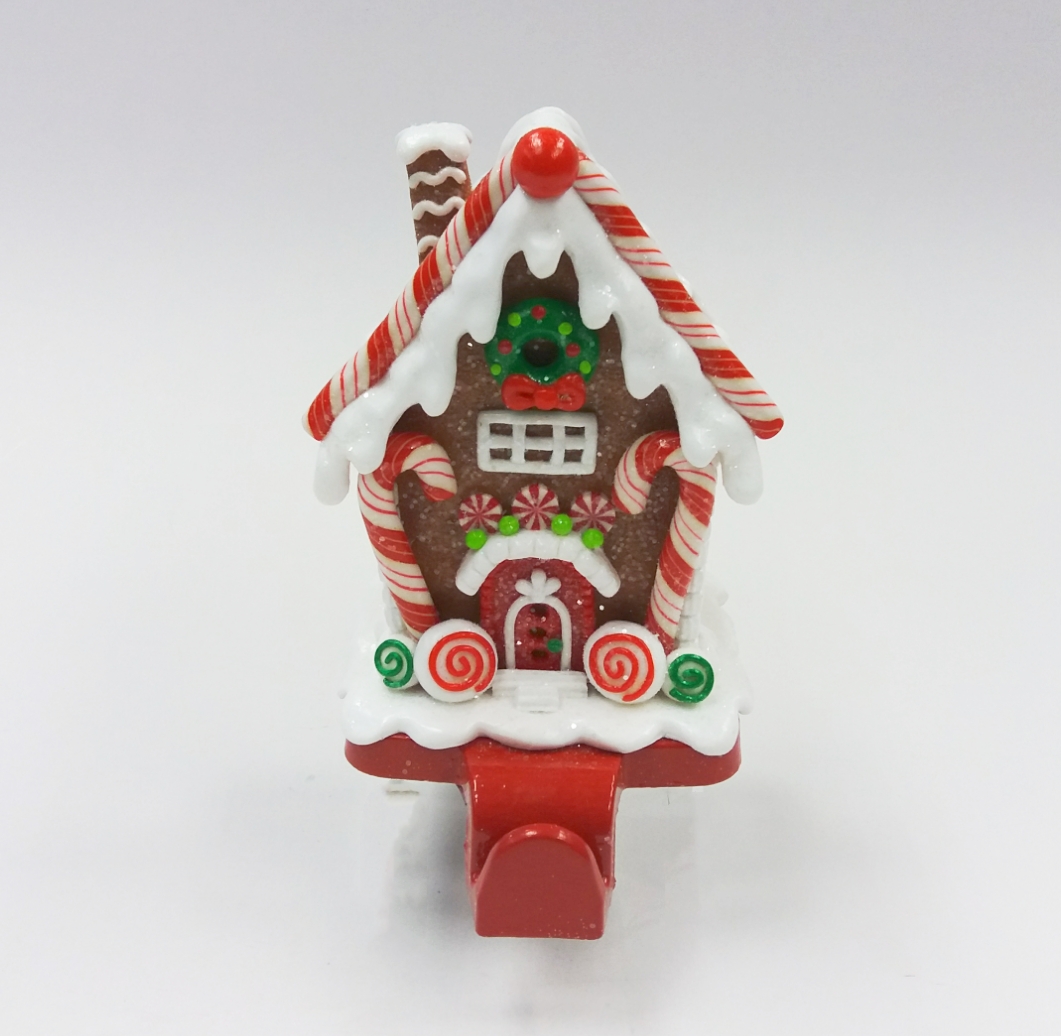 Holiday Time Stocking Holder, Gingerbread House